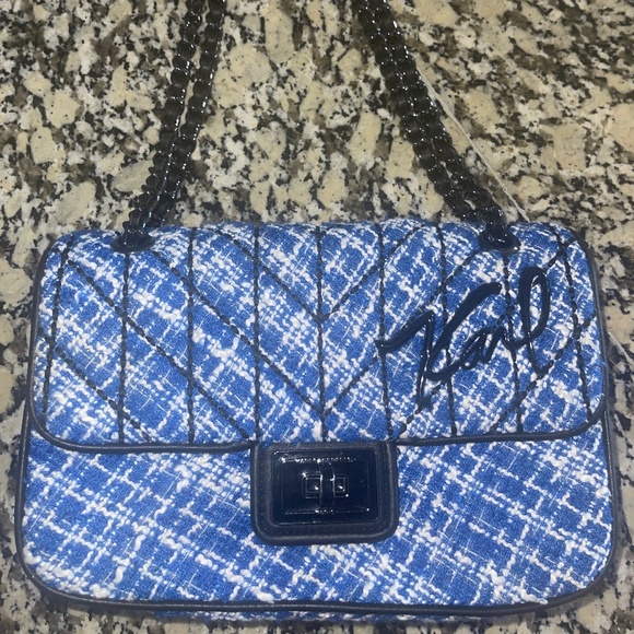 Karl Lagerfeld Bags Karl Lagerfeld Tweed Shoulder Bag Poshmark